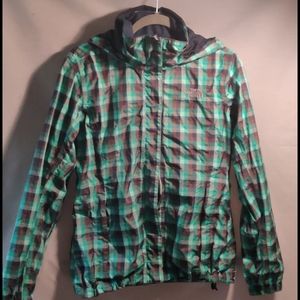 North face rain jacket women's medium green